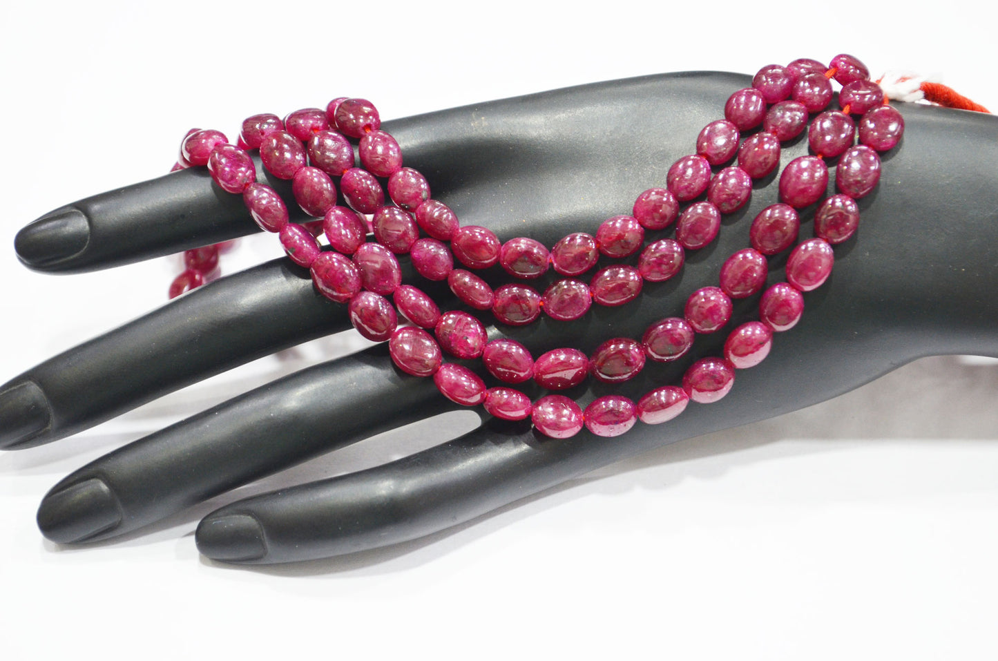 Dyed Ruby Oval Nuggets Shape Beads , Sold By Strand , 16 Inches , 6x7.50 - 7x10 mm , 32297