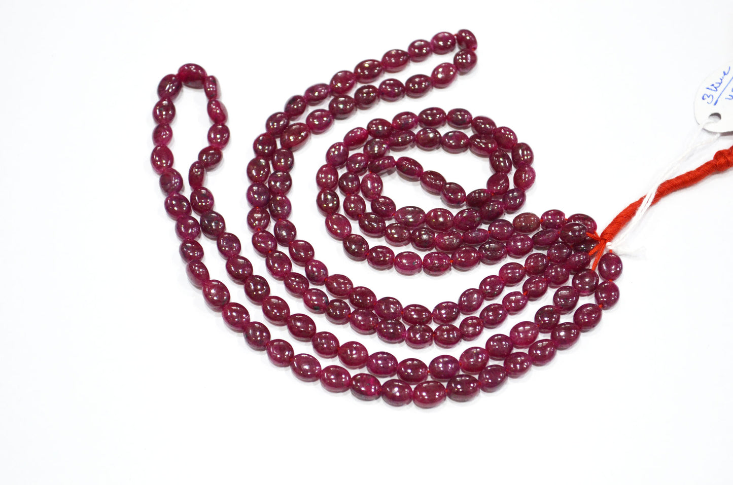 Dyed Ruby Oval Nuggets Shape Beads , Sold By Strand , 16 Inches , 6x7.50 - 7x10 mm , 32297