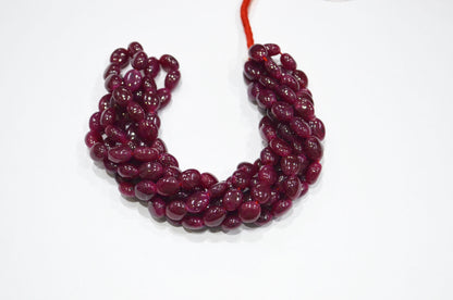 Dyed Ruby Oval Nuggets Shape Beads , Sold By Strand , 16 Inches , 7.50x8.50 - 7.50x10 mm , 32299
