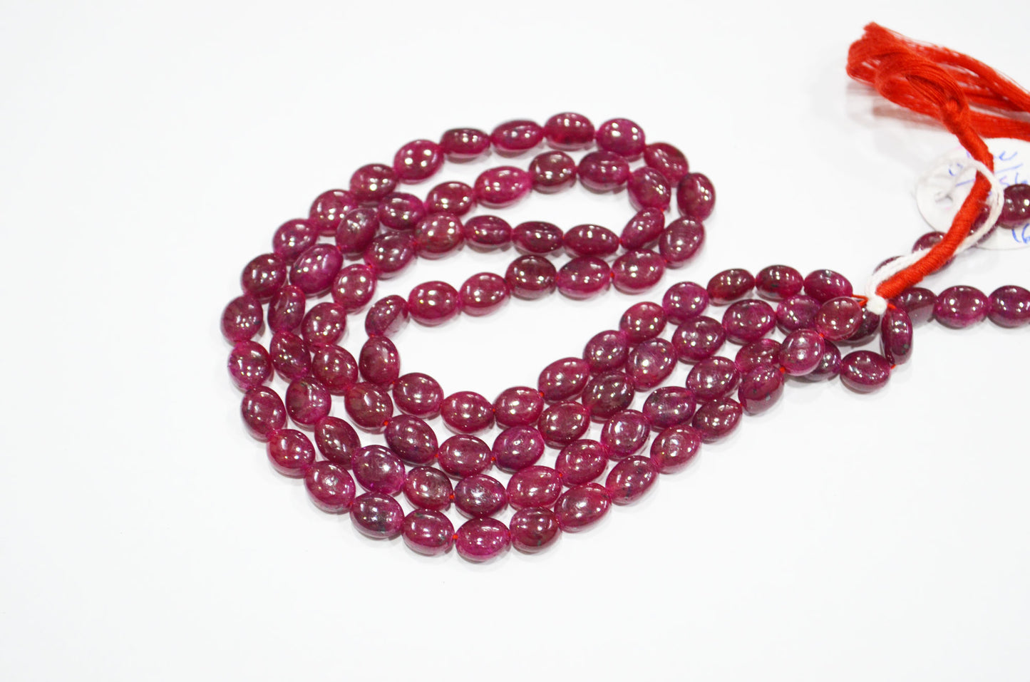 Dyed Ruby Oval Nuggets Shape Beads , Sold By Strand , 16 Inches , 7.50x8.50 - 7.50x10 mm , 32299