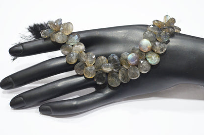 Labradorite Pear Shape Beads , 7 Inches , 9x11 - 10x15 mm , 32318