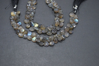 Labradorite Heart Shape Beads , Sold By Strand , 7 Inches , 9x9 - 9.50x9.50 mm , 32331