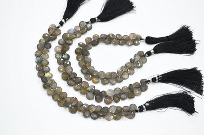 Labradorite Heart Shape Beads , Sold By Strand , 7 Inches , 8x8 - 8.50x8.50 mm , 32332