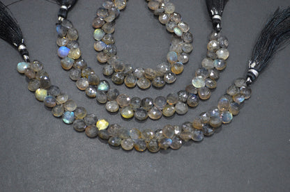 Labradorite Heart Shape Beads , Sold By Strand , 7 Inches , 8x8 - 8.50x8.50 mm , 32332