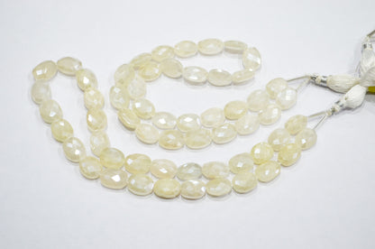Mystic White Moonstone Oval Shape Beads , Sold By Strand , 16 Inches , 10.50x13 - 11x15 mm , 32334