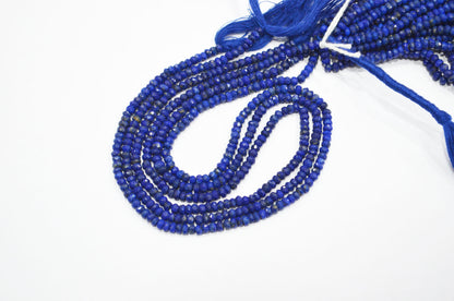 Natural Lapis Lazuli Rondelle Shape Beads , Sold By Strand , 3.50 mm , 13 Inches , 32338