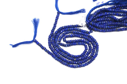 Natural Lapis Lazuli Rondelle Shape Beads , Sold By Strand , 4 - 4.25 mm , 13 Inches , 32341