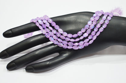 Mystic Lavender Coated Rainbow Moonstone Oval Shape Beads , Sold By Strand , 16 Inches , 4x6 - 5x7 mm , 32361