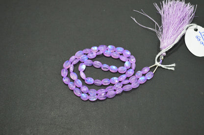 Mystic Lavender Coated Rainbow Moonstone Oval Shape Beads , Sold By Strand , 16 Inches , 5x6.50 - 6x8 mm , 32363