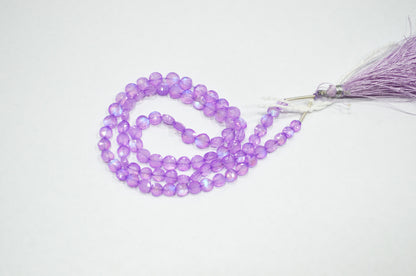 Mystic Lavender Coated Rainbow Moonstone Coin Shape Beads , 16 Inches , 4 - 5 mm , 32371