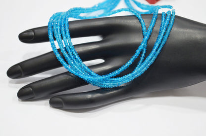 Neon Apatite Faceted Rondelle Shape Beads , Sold By Strand , 13 Inches , 2 - 3.25 mm , 32387