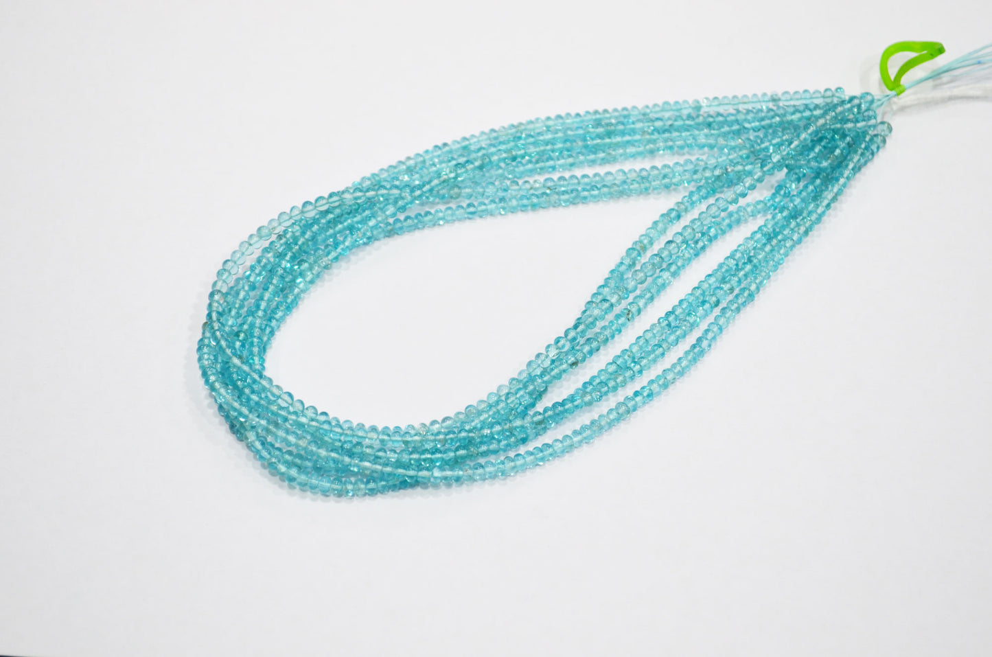 Sky Apatite Smooth Rondelle Shape Beads , Sold By Strand , 13 Inches , 3.50 mm , 32394
