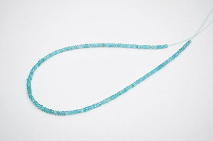Sky Apatite Faceted Rondelle Shape Beads , 13 Inches , 3 - 3.50 mm , 32398