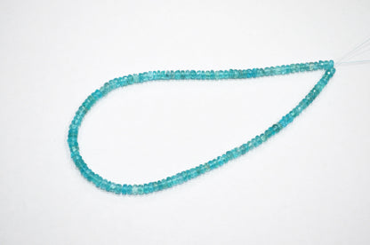 Sky Apatite Faceted Rondelle Shape Beads , 13 Inches , 4.50 - 5 mm , 32400