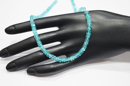 Sky Apatite Faceted Rondelle Shape Beads , 13 Inches , 4.50 - 5 mm , 32400