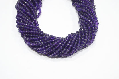 Amethyst Faceted Rondelle Shape Beads , Sold By Strand , 13 Inches , 4.50 mm , 32414