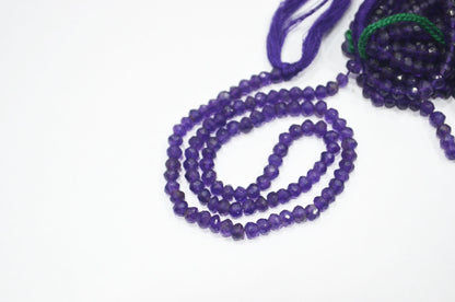Amethyst Faceted Rondelle Shape Beads , Sold By Strand , 13 Inches , 4.50 mm , 32414