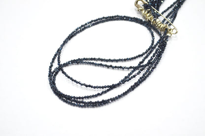 Mystic Diamond Coated Black Spinel Faceted Round Shape Beads , Sold By Strand , 15.50 Inches , 2 mm , 32417