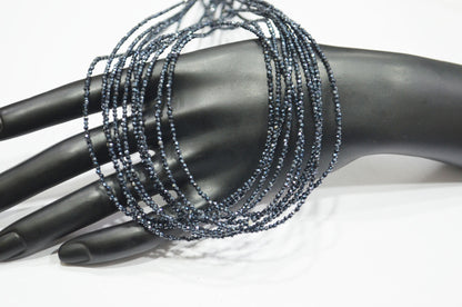 Mystic Diamond Coated Black Spinel Faceted Round Shape Beads , Sold By Strand , 15.50 Inches , 2 mm , 32417