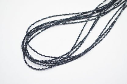 Mystic Diamond Coated Black Spinel Faceted Round Shape Beads , Sold By Strand , 15.50 Inches , 2 mm , 32417