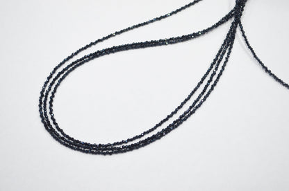 Mystic Diamond Coated Black Spinel Faceted Round Shape Beads , Sold By Strand , 15.50 Inches , 2 mm , 32417