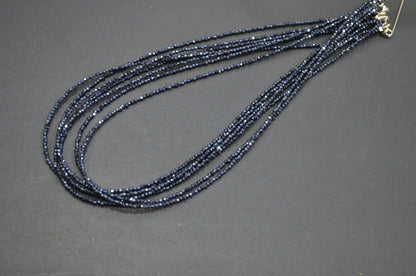 Mystic Diamond Coated Black Spinel Faceted Round Shape Beads , Sold By Strand , 15.50 Inches , 2 mm , 32417