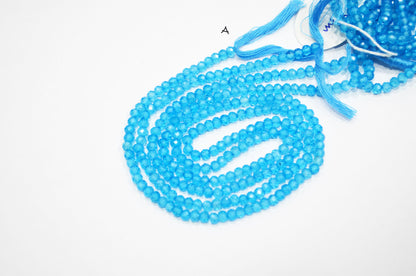 Swiss Blue Topaz Mystic Colored Coated Round Shape Beads , 16 - 18 Inches , 4 mm , 32418