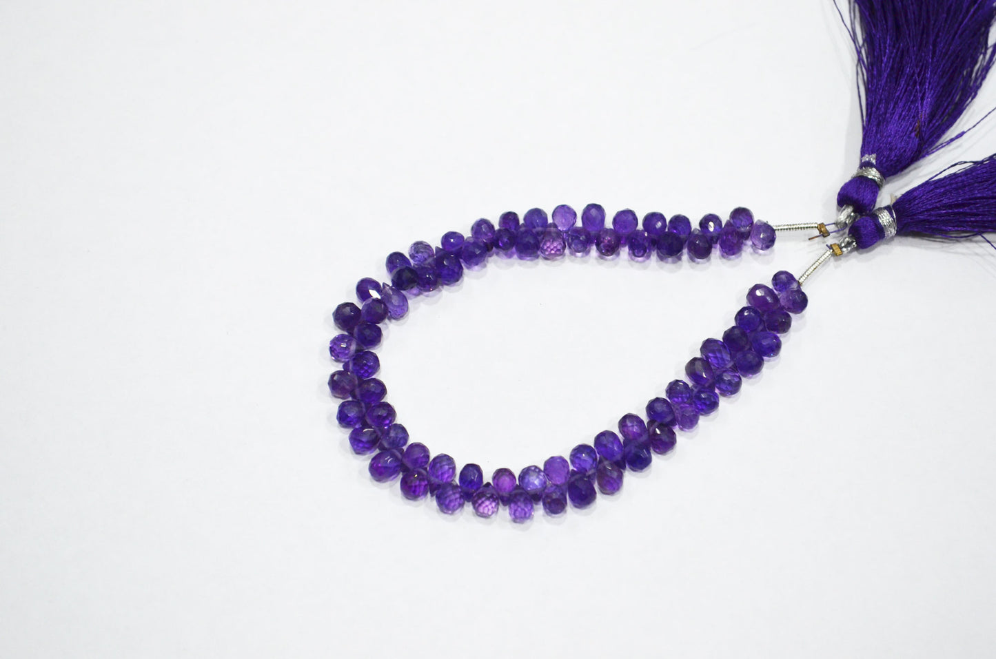 Natural Amethyst Side Drill Tear Drops Shape Beads , Sold By Strand , 4x5 - 4x6 mm , 7" , 32421