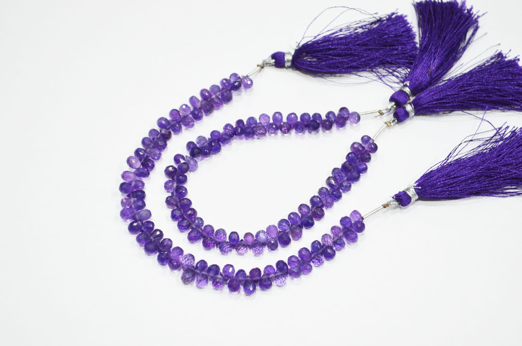 Natural Amethyst Side Drill Tear Drops Shape Beads , Sold By Strand , 4x5 - 4x6 mm , 7" , 32421
