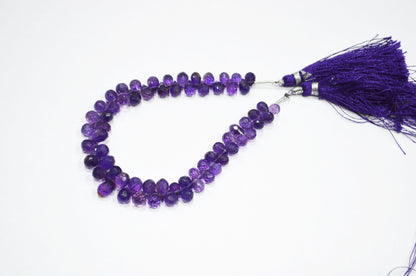Natural Amethyst Side Drill Tear Drops Shape Beads , Sold By Strand , 4.50x6 - 5x8 mm , 7" , 32423