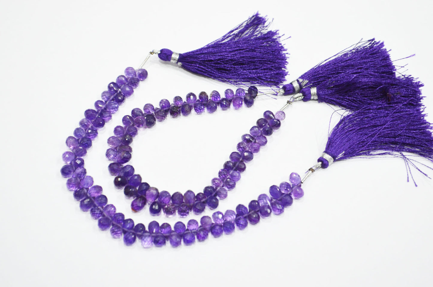 Natural Amethyst Side Drill Tear Drops Shape Beads , Sold By Strand , 4.50x6 - 5x8 mm , 7" , 32423