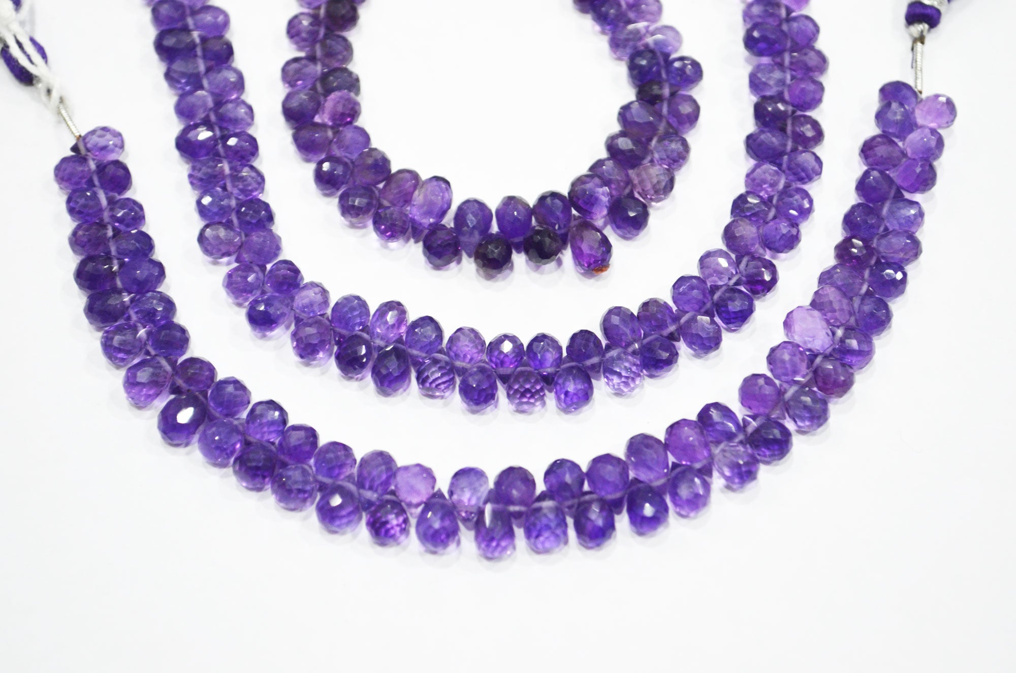 Natural Amethyst Side Drill Tear Drops Shape Beads , Sold By Strand , 4.50x6 - 5x8 mm , 7" , 32423