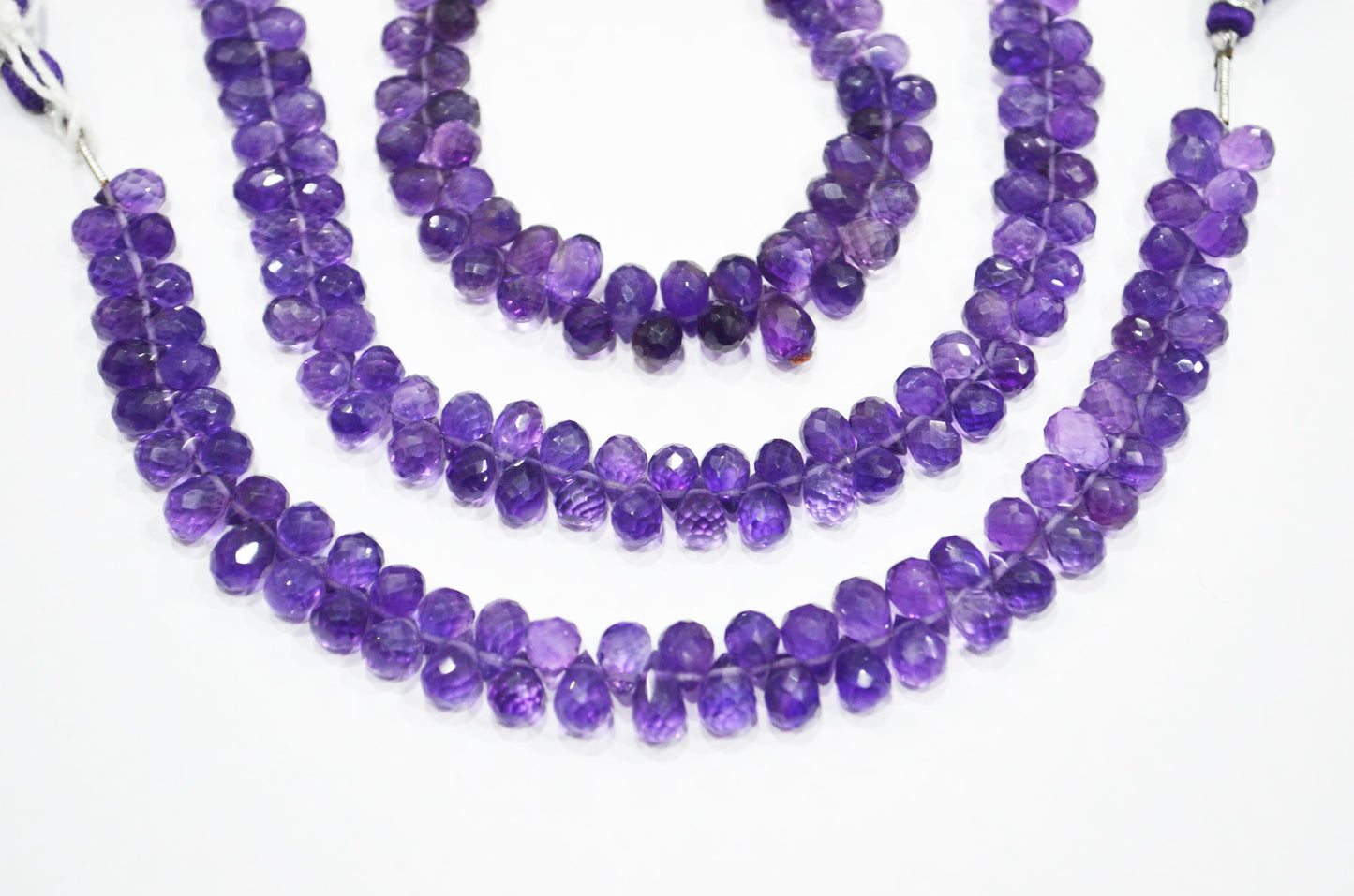 Natural Amethyst Side Drill Tear Drops Shape Beads , Sold By Strand , 4.50x6 - 5x8 mm , 7" , 32423