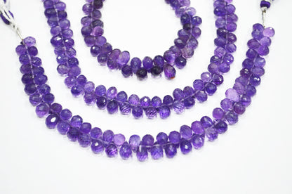 Natural Amethyst Side Drill Tear Drops Shape Beads , Sold By Strand , 4.50x6 - 5x8 mm , 7" , 32423