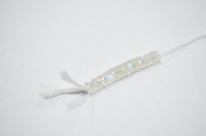 Natural Rainbow Moonstone Heishi Tyre Shape Beads , 2.25 Inches , 8.50 - 9.50 mm , 32427