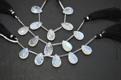 5 Pieces In A Strand Rainbow Moonstone Pear Shape Beads , Sold By Strand , 12x17 - 12x21 mm , 32432