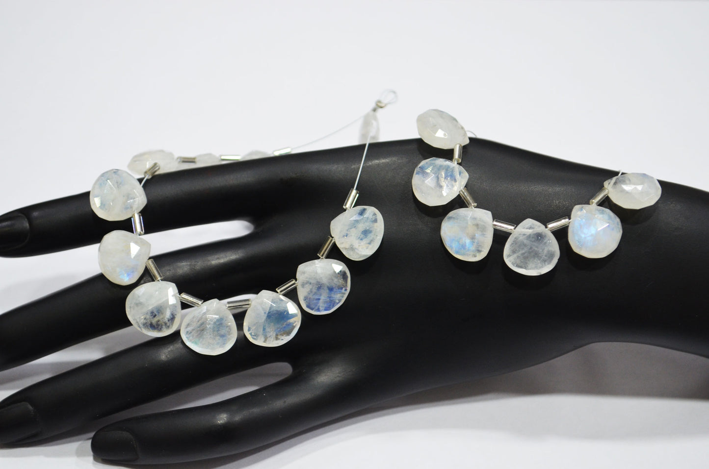 11 Pieces In A Strand Rainbow Moonstone Heart Shape Beads , Sold By Strand , 12x12 - 13x13 mm , 32445