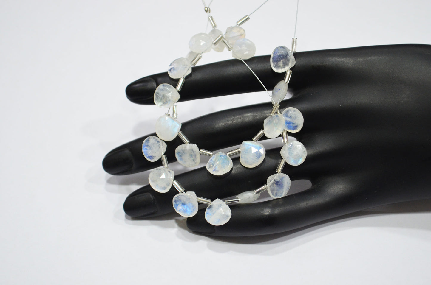 11 Pieces In A Strand Rainbow Moonstone Heart Shape Beads , Sold By Strand , 10x10 mm , 32446