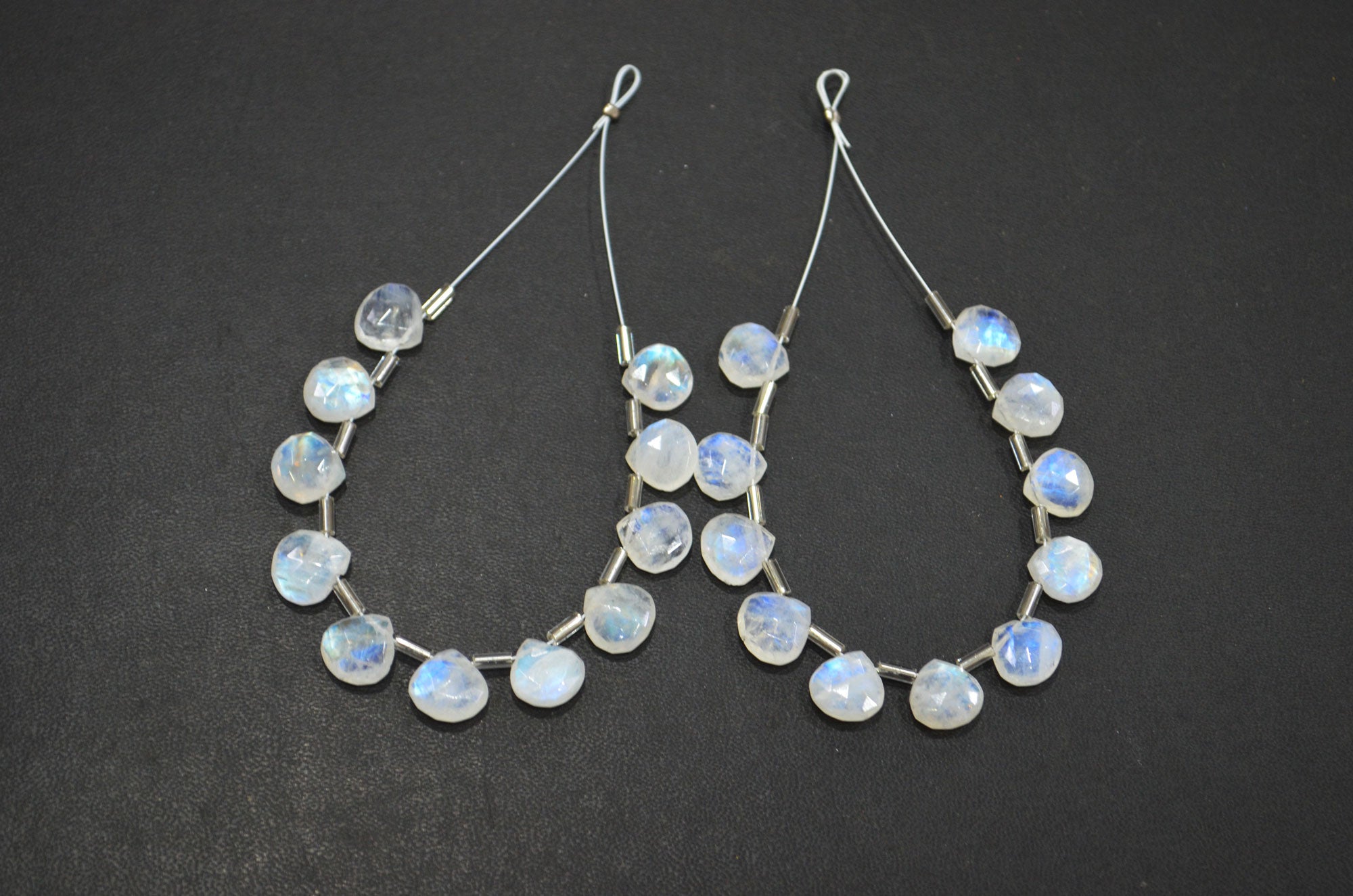 11 Pieces In A Strand Rainbow Moonstone Heart Shape Beads , Sold By Strand , 10x10 mm , 32446