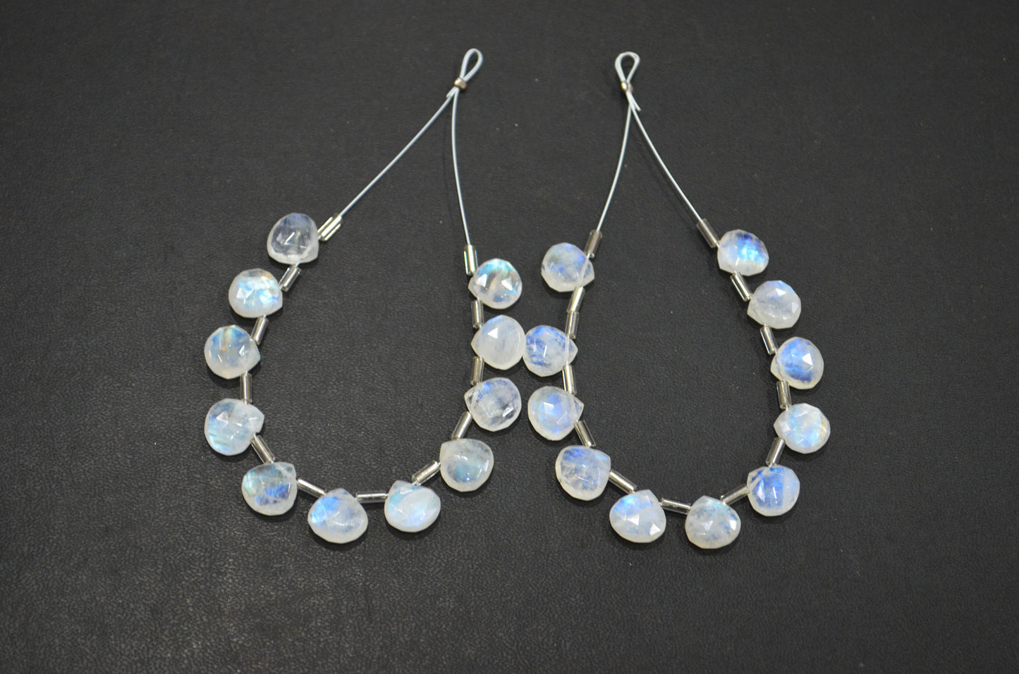 11 Pieces In A Strand Rainbow Moonstone Heart Shape Beads , Sold By Strand , 10x10 mm , 32446