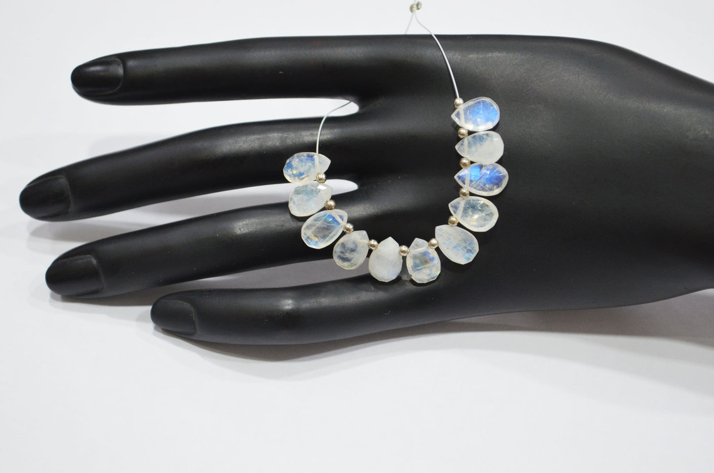 11 Pieces In A Strand Rainbow Moonstone Pear Shape Beads , Sold By Strand , 6.50x10 - 7x13 mm , 32453