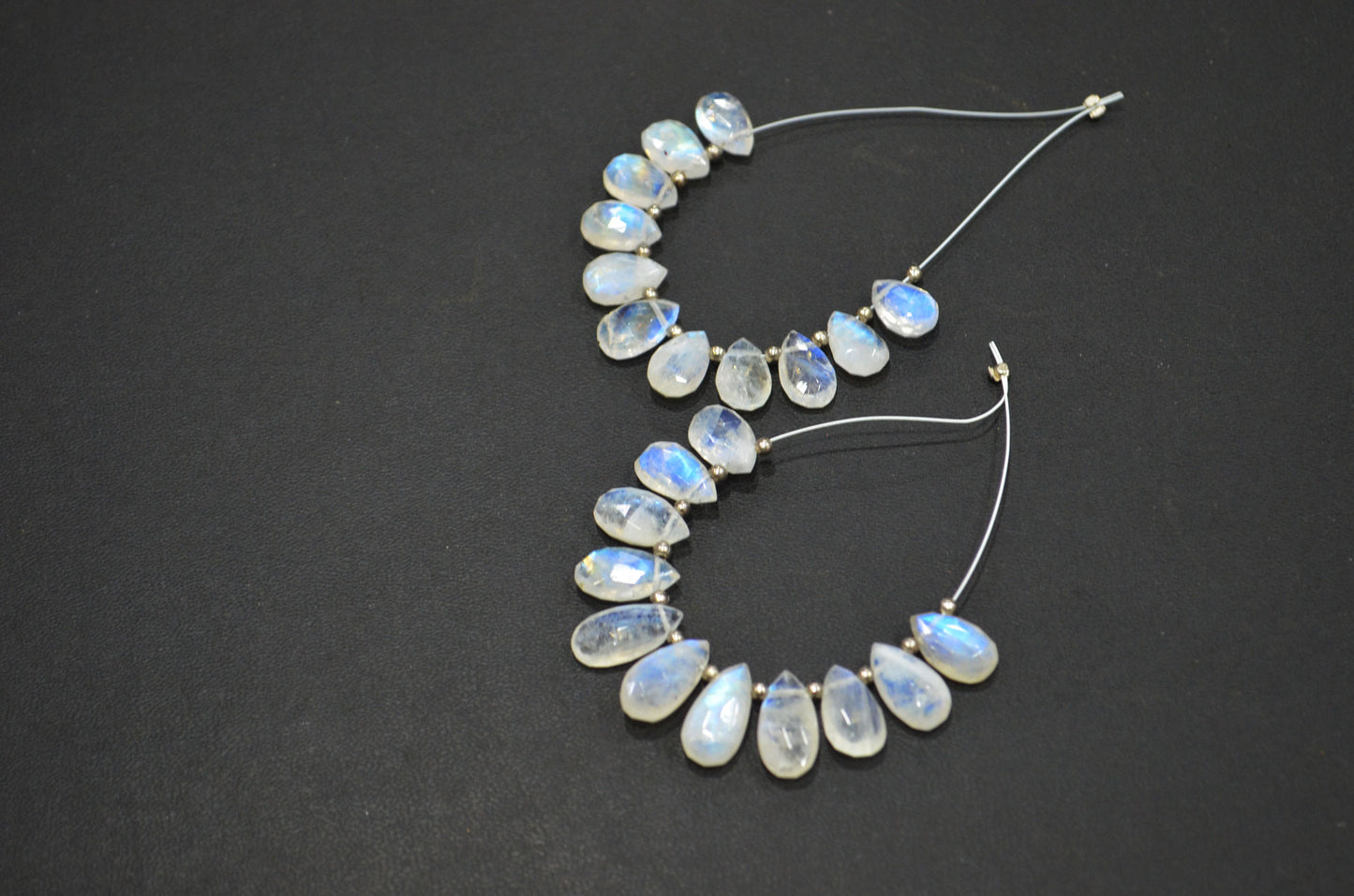 11 Pieces In A Strand Rainbow Moonstone Pear Shape Beads , Sold By Strand , 6.50x10 - 7x13 mm , 32453