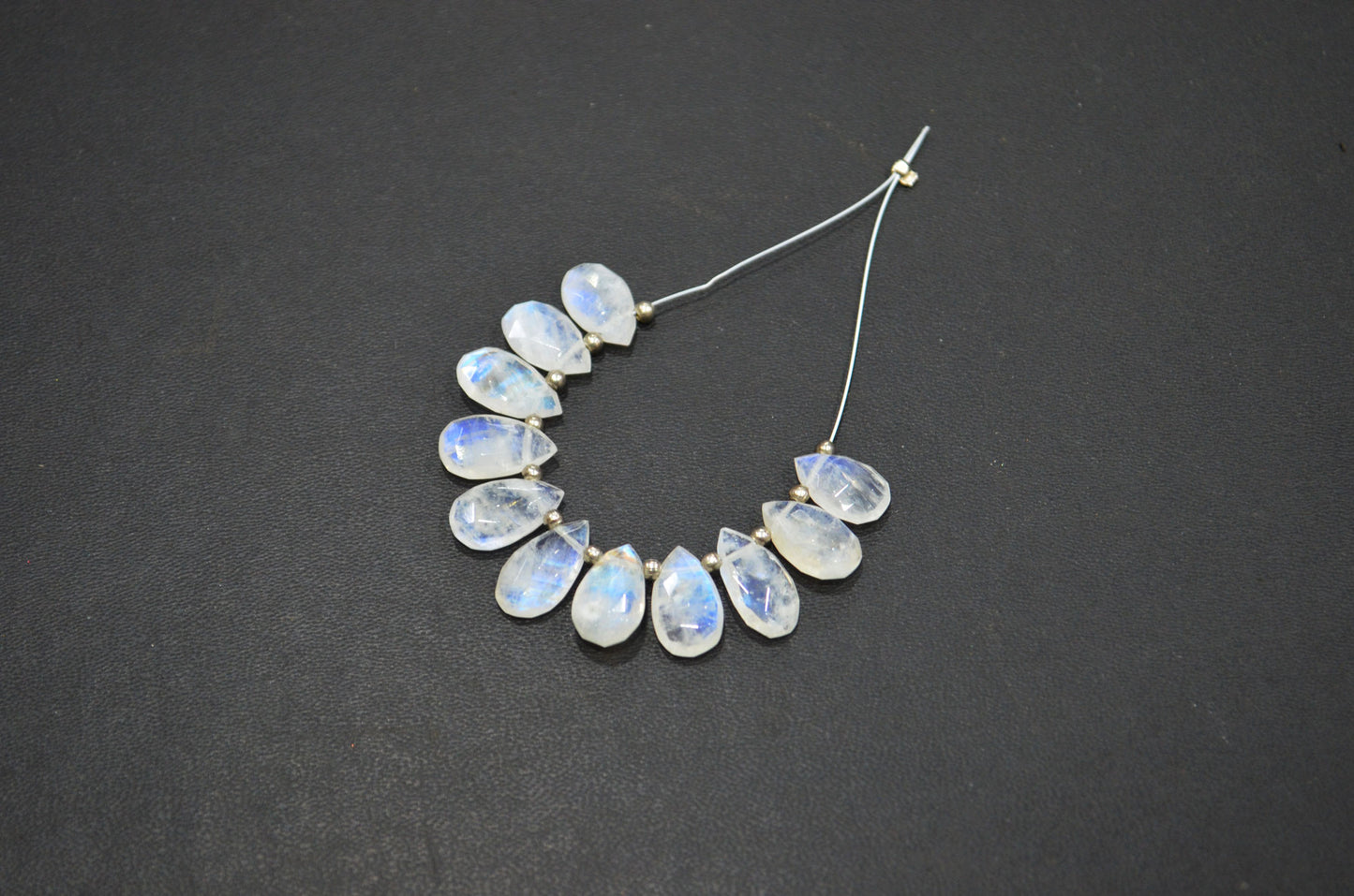 11 Pieces In A Strand Rainbow Moonstone Pear Shape Beads , Sold By Strand , 8x12 - 8x13 mm , 32454