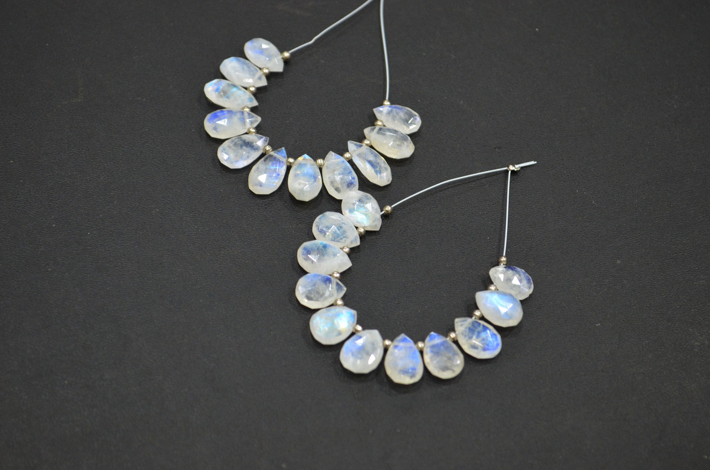 11 Pieces In A Strand Rainbow Moonstone Pear Shape Beads , Sold By Strand , 8x12 - 8x13 mm , 32454