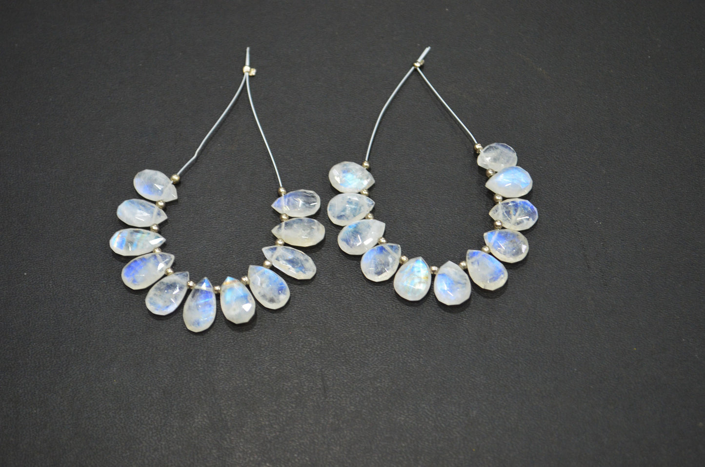 11 Pieces In A Strand Rainbow Moonstone Pear Shape Beads , Sold By Strand , 8x12 - 8x13 mm , 32454