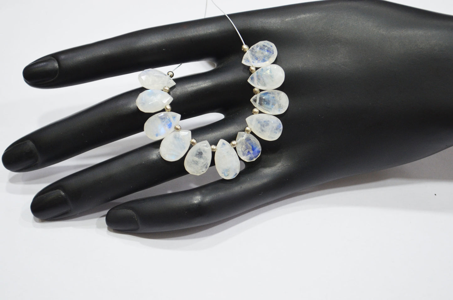 11 Pieces In A Strand Rainbow Moonstone Pear Shape Beads , Sold By Strand , 8x12 - 8x13 mm , 32454