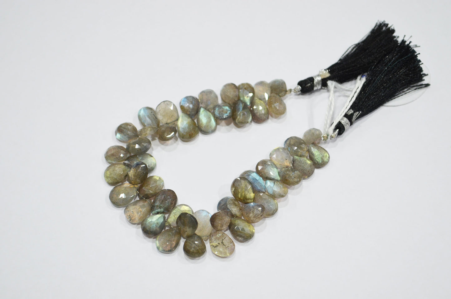 Labradorite Pear Shape Beads , 7 Inches , 7.50x9 - 8x11 mm , 32462