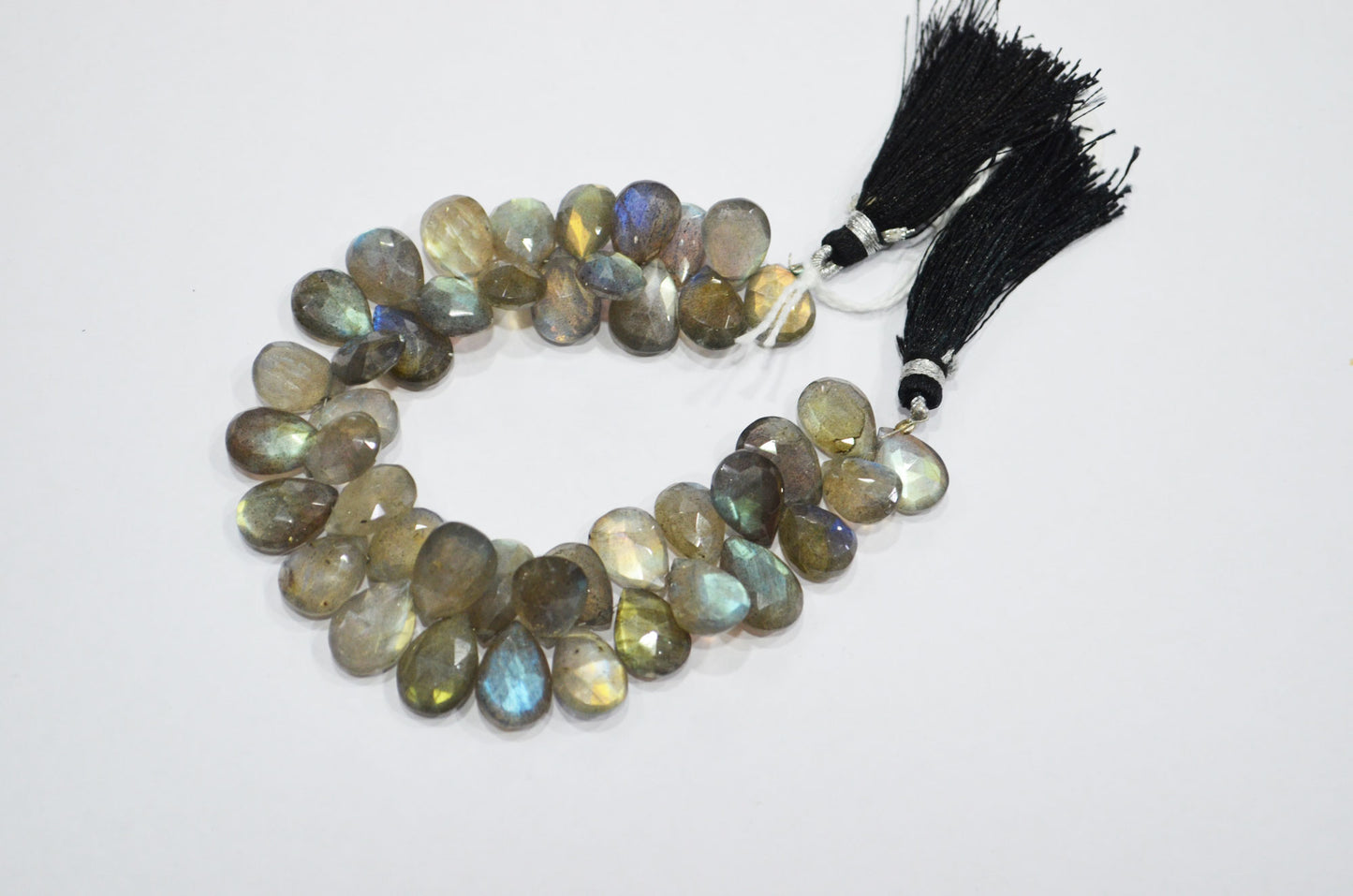 Labradorite Pear Shape Beads , 7 Inches , 9x12 - 9.50x13 mm , 32463