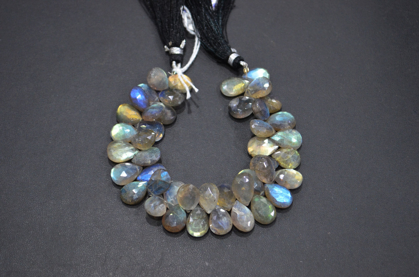 Labradorite Pear Shape Beads , 7 Inches , 9x12 - 9.50x13 mm , 32463