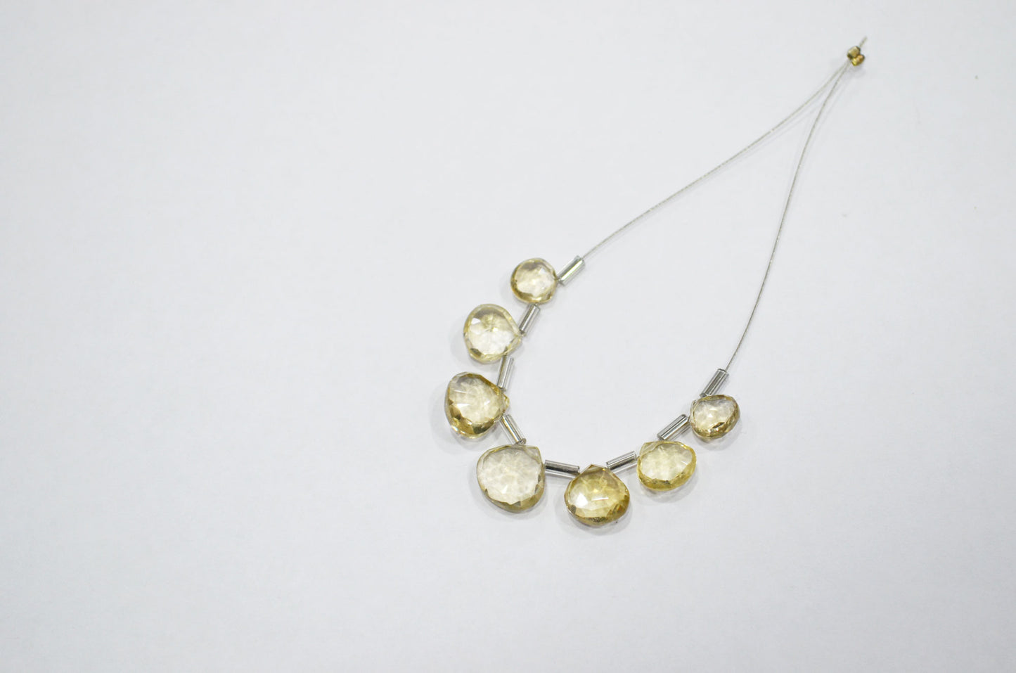 7 Pieces In A Strand Beer Quartz Heart Shape Beads , Sold By Strand , 5x5 - 11x11 mm , 32476